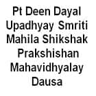 Pt Deen Dayal Upadhyay Smriti Mahila Shikshak Prakshishan Mahavidhyalay, Dausa
