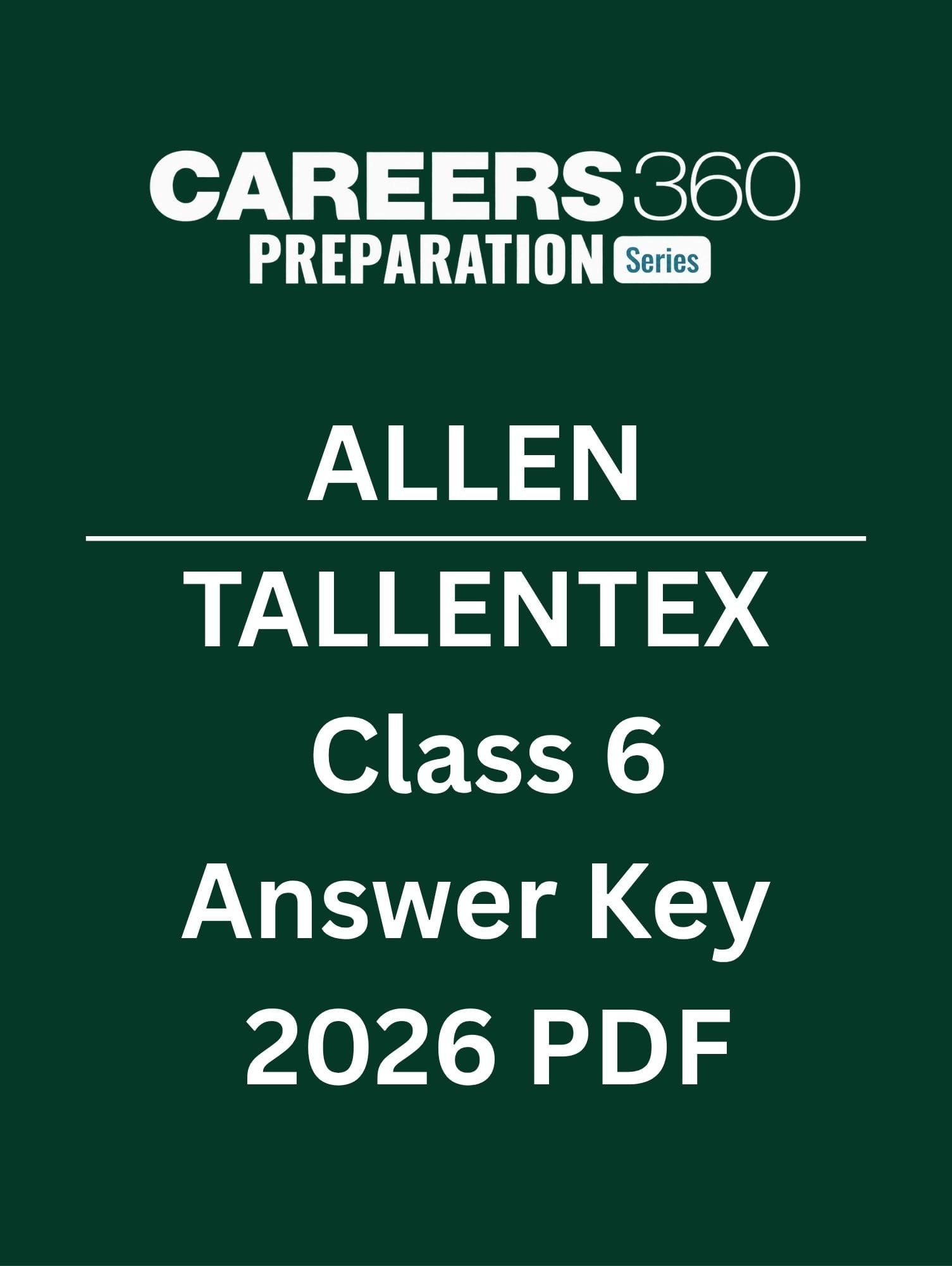 ALLEN TALLENTEX Class 6 Answer Key 2026 PDF