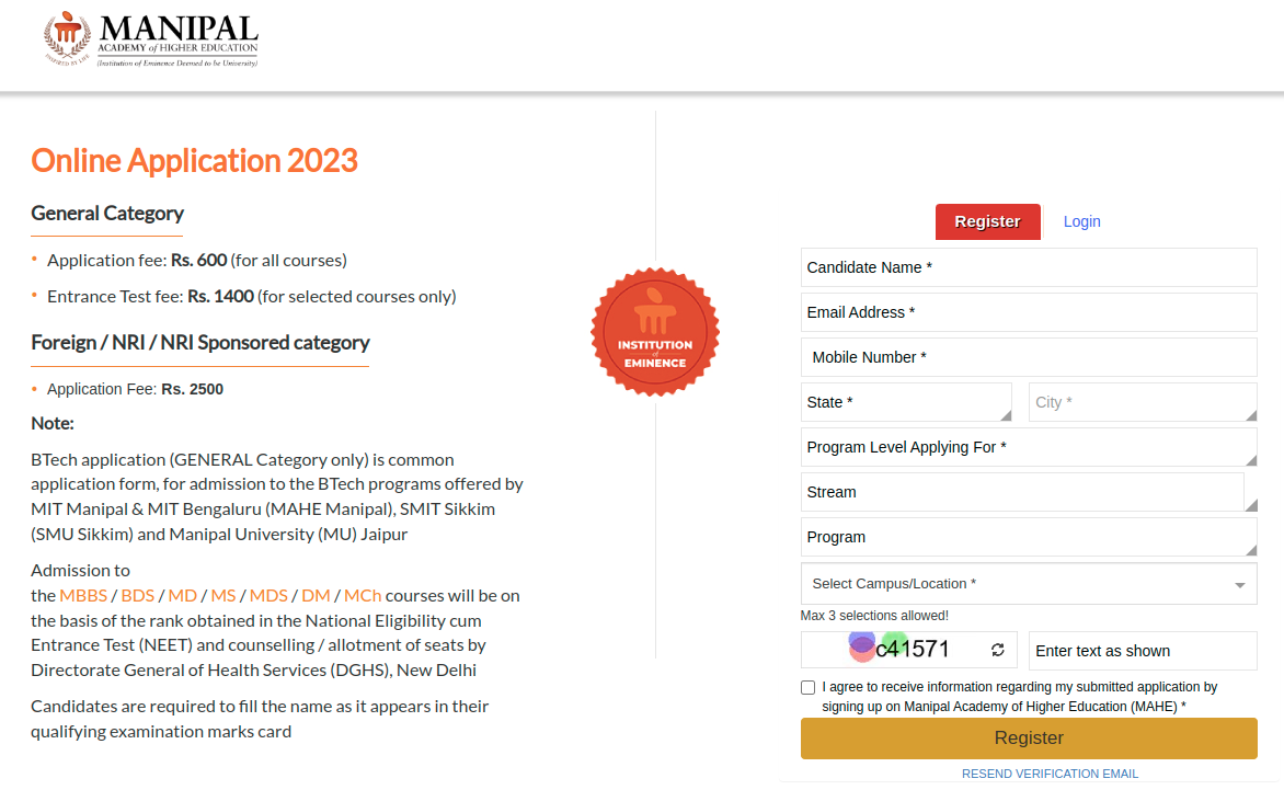 MET M.Tech 2024 application form link