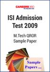 ISI Admission Test 2009 M.Tech QROR Sample Paper