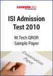 ISI Admission Test 2010 M.Tech QROR Sample Paper