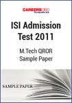 ISI Admission Test 2011 M.Tech QROR Sample Paper