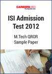 ISI Admission Test 2012 M.Tech QROR Sample Paper