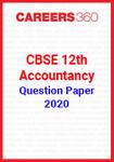 CBSE 12th Accountancy Question Papers 2020