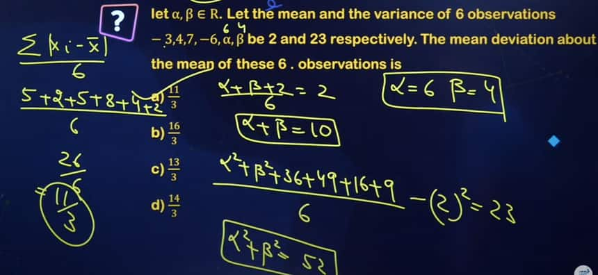 JEE Main 2024 statistics memory-based question