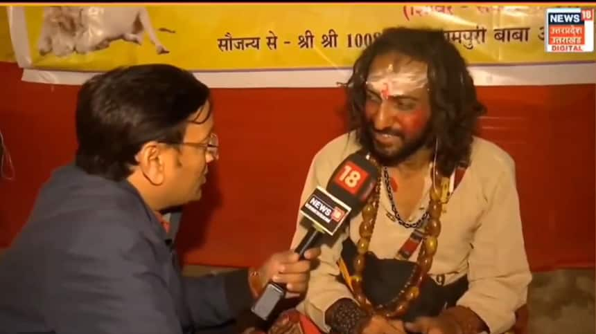 IIT Bombay aerospace engineer turns up as monk at Kumbh Mela; discusses 'meaning of life' in viral video. (Image: Screengrab of viral video on X)