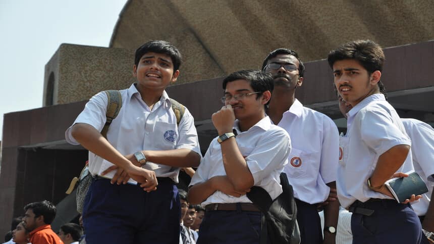 A class with full attendance is honoured with the 'attendance flag' for the day, headmaster Mahendra Kuwar said. (Image: Wikimedia Commons)