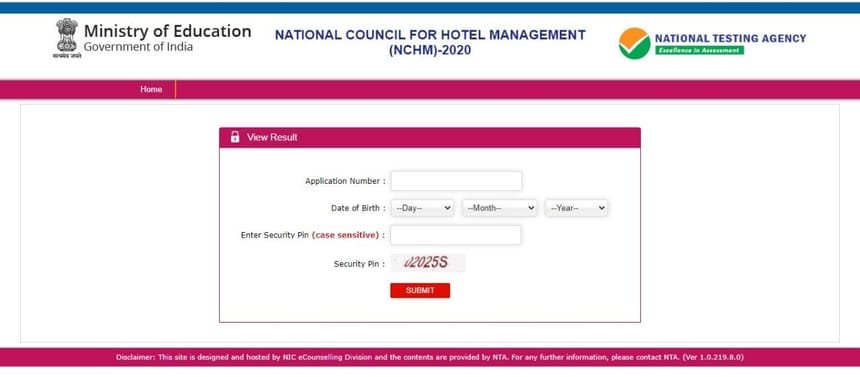 NTA Releases NCHM JEE 2020 Score Cards At Nchmjee.nta.nic.in