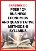 Pseb 12th Business Economics Quantitative Methods Ii Syllabus