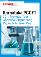 Karnataka PGCET 2011 Previous Year Chemical Engineering Paper & Answer Key