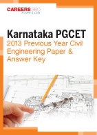 Karnataka PGCET 2013 Previous Year Civil Engineering Paper & Answer Key