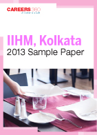 IIHM, Kolkata 2013 Sample Paper