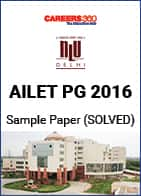 AILET PG 2016 Sample Paper - Solved