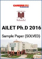 AILET Ph.D 2016 Sample Paper - Solved