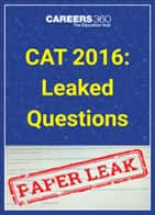 CAT 2016: Leaked Questions