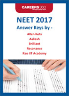 NEET 2017 answer key by Allen Kota, Aakash, Brilliant & Resonance
