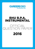 BHU BPA Instrumental Sample Paper 2016