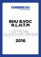 BHU B.Voc. R.L.H.T.M Sample Paper 2016