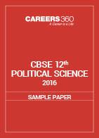 CBSE Sample papers for Class 12 Political Science (2016)