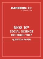 NIOS 10th Social Science Question Paper October 2017