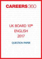 UK Board 10th English Question Paper 2017