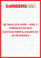 JEE Main 2019 Paper 1 April 9 Forenoon Session Question Paper & Answer Key by Resonance