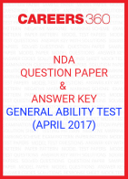 NDA Question Paper & Answer Key (April 2017) General Ability Test