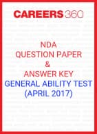 NDA Question Paper & Answer Key (April 2017) General Ability Test