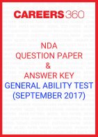 NDA Question Paper & Answer Key (September 2017) General Ability Test