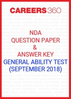 NDA Question Paper & Answer Key (September 2018) General Ability Test