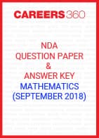 NDA Question Paper & Answer Key (September 2018) Mathematics