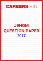 JEHOM Question Paper 2017
