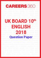 UK Board 10th English 2018 Question Paper