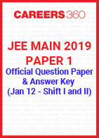 JEE Main 2019 Paper 1 Official Question Paper with Solutions - January 12