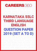 Karnataka SSLC Third Language - English Question Paper 2019