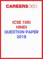 ICSE 10th Hindi Question Paper 2018