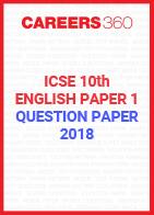 ICSE 10th English-1 Question Paper 2018