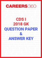 CDS I GK Question Paper & Answer Key 2018