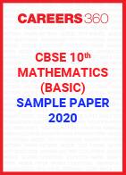 CBSE 10th Mathematics (Basic) Sample Paper 2020