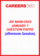 JEE Main 2020 Paper 1 Official Question Paper (Afterrnoon Session) - January 7