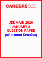 JEE Main 2020 Paper 1 Official Question Paper (Afterrnoon Session) - January 8