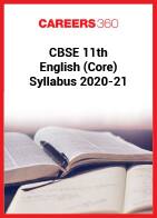 CBSE 11th English (Core) Syllabus 2020-21