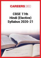 CBSE 11th Hindi (Elective) Syllabus 2020-21