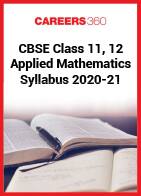 CBSE Class 11, 12 Applied Mathematics Syllabus 2020-21