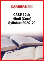 CBSE 12th Hindi (Core) Syllabus 2020-21