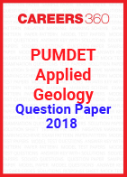 PUMDET Applied Geology Question Paper 2018