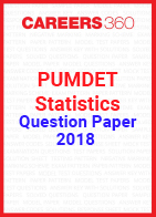 PUMDET Statistics Question Paper 2018