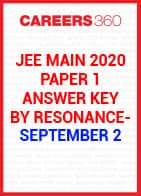 JEE Main 2020 Paper 1 Answer Key by Resonance- September 2