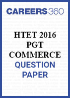 HTET 2016 PGT Commerce question paper