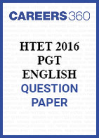 HTET 2016 PGT English question paper